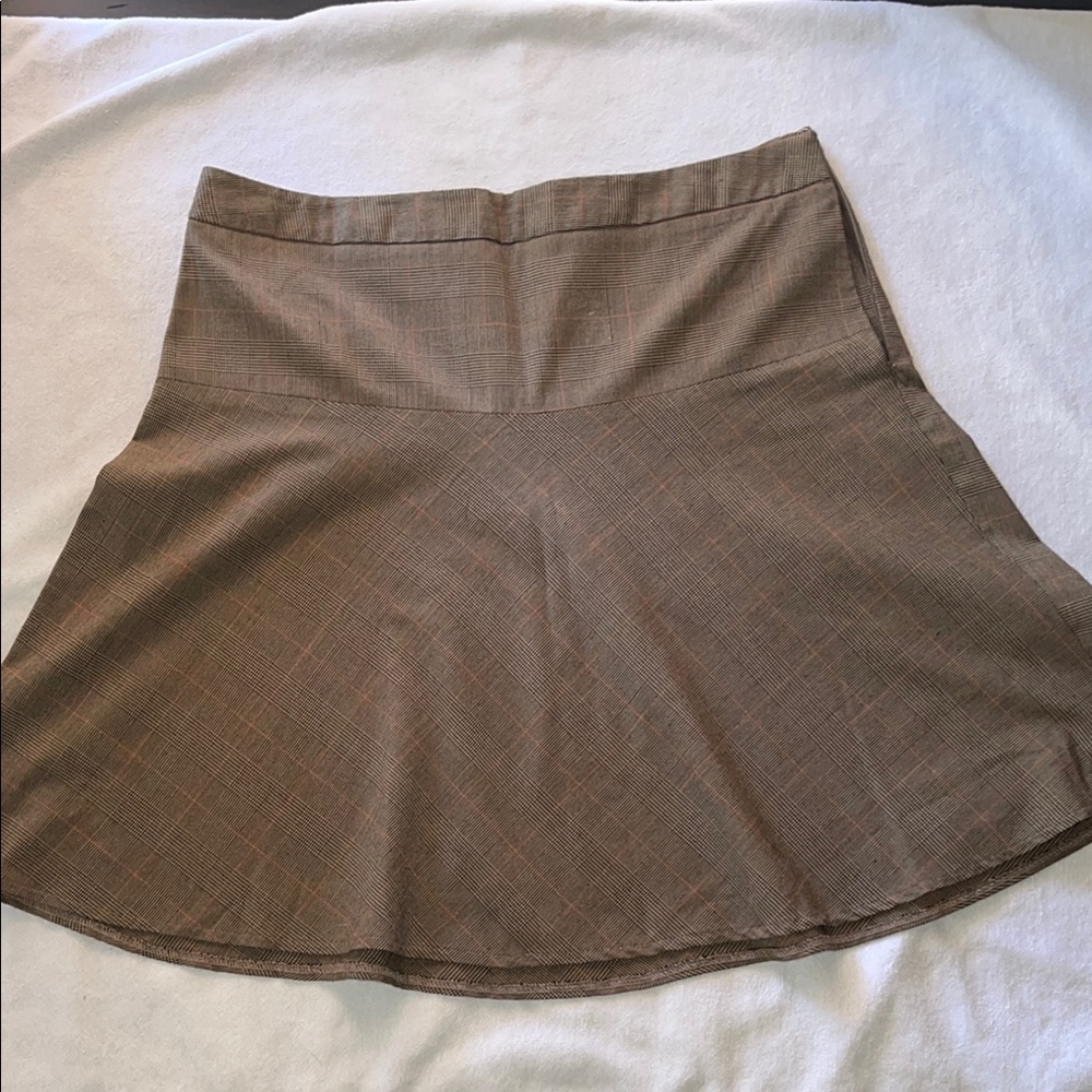 Y2K Brown plaid A-Line Skirt